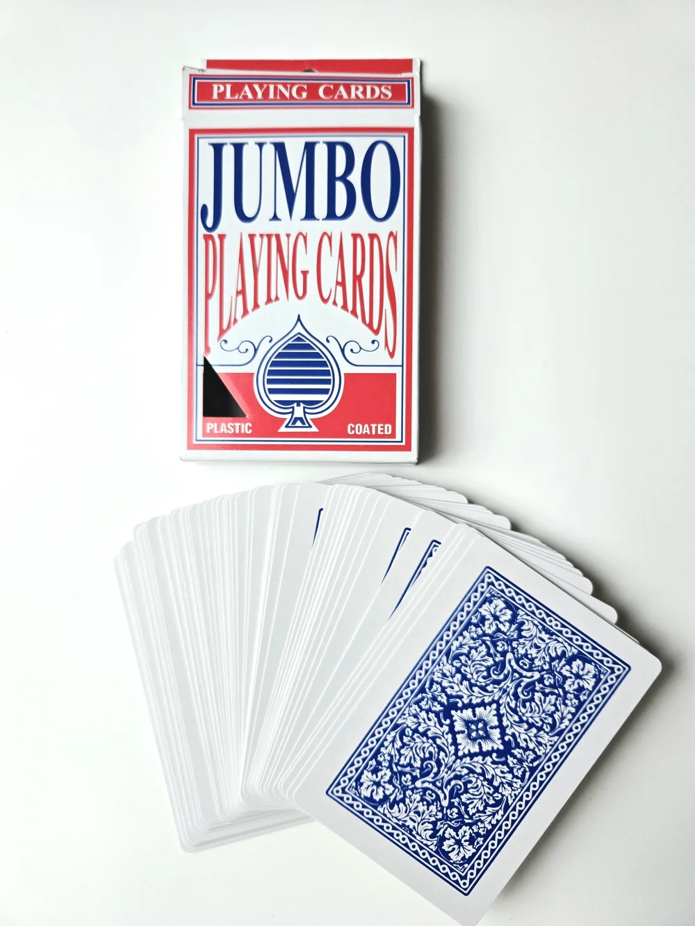 Jumbo Playing Cards Full Deck Plastic Coated NWT